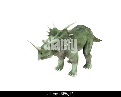 3D-Render von einem Dinosaurier in einem weißen Bühne Stockfoto