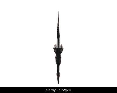 3D-Render von einem Dinosaurier in einem weißen Bühne Stockfoto