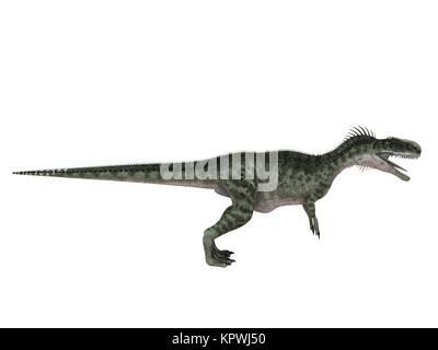 3D-Render von einem Dinosaurier in einem weißen Bühne Stockfoto