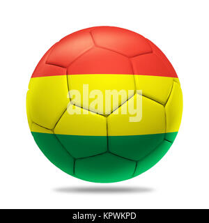 3D-Fußball mit Bolivien team Flagge Stockfoto