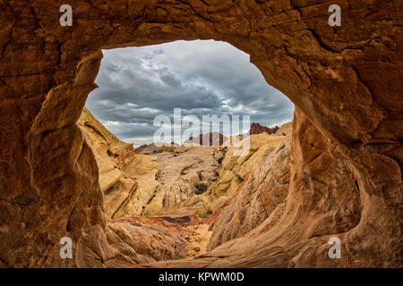 Erkunden Sie das Tal des Feuers Nevada State Park Stockfoto