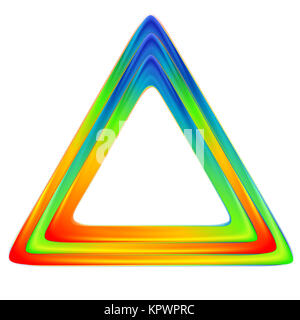 Hellen Dreieck-Logo. Farben des Regenbogens Stockfoto