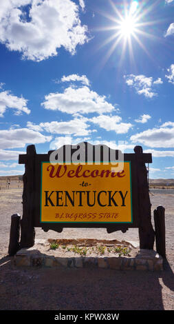 Nach Kentucky State Konzept Willkommen Stockfoto