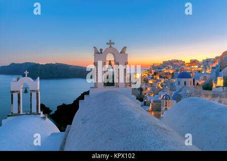 Malerische Aussicht von Oia, Santorini, Griechenland Stockfoto