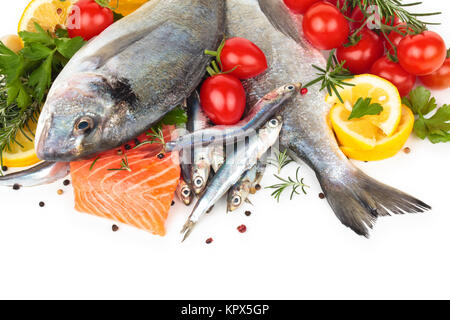 Frischer Fisch Sammlung. Stockfoto