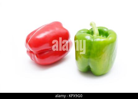 Rote und grüne Paprika Stockfoto