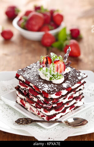 Schokoladendessert. Stockfoto