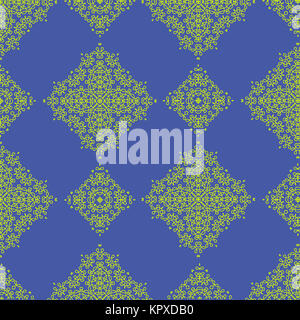 Gelbe Textur auf blau. Stockfoto