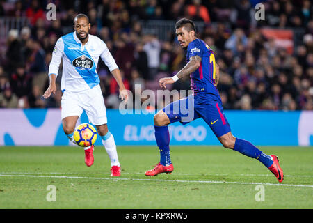 Barcelona, Spanien. 17 Dez, 2017. Spanien - 17.Dezember: Während des Spiels zwischen dem FC Barcelona gegen Deportivo Coruna, für die Runde 16 der Liga Santander, spielte im Camp Nou Stadion am 17. Dezember 2017 in Barcelona, Spanien. (Credit: GTO/Urbanandsport/Gtres Online) Credit: Gtres Información más Comuniación auf Linie, S.L./Alamy leben Nachrichten Stockfoto