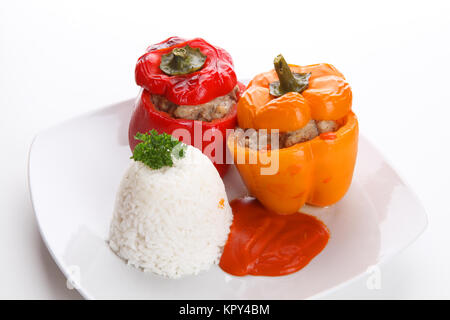 Gefüllte Paprika Stockfoto