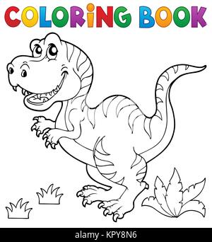 Malbuch Dinosaurier Thema 5 Stockfoto