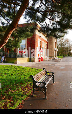 Stanley Park Art déco-Café auf sonnigen Morgen Stockfoto