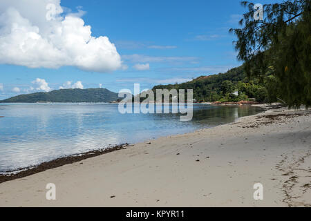 Der Strand von Anse La Blague, Praslin, Seychellen Stockfoto