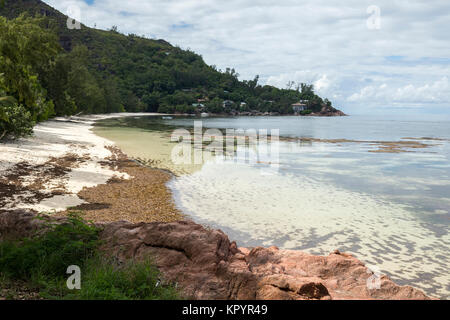 Der Strand von Anse La Blague, Praslin, Seychellen Stockfoto