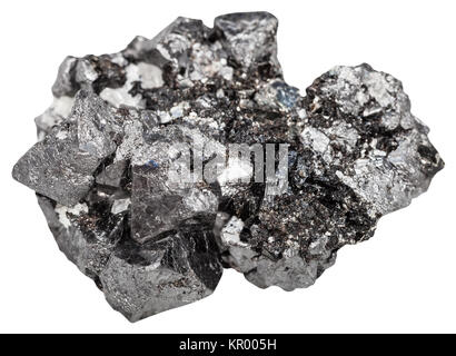 Druse von großen Kristallen von Magnetit Mineral Stein Stockfoto