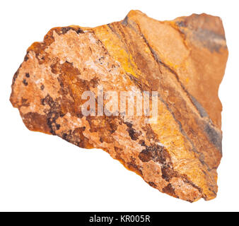 Raw Tiger Eye mineral Edelstein isoliert Stockfoto