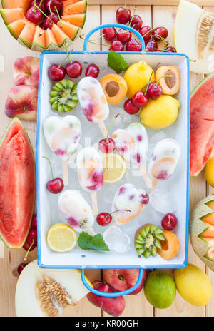 hausgemachte Eis am Stiel Stockfoto
