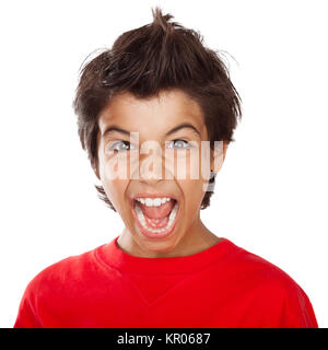 Screaming boy Portrait Stockfoto