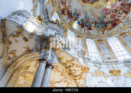 Im Inneren Kloster Ettal (Kloster Ettal), ein Kloster der Benediktiner in Ettal, Bayern, Deutschland Stockfoto