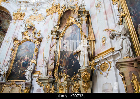 Im Inneren Kloster Ettal (Kloster Ettal), ein Kloster der Benediktiner in Ettal, Bayern, Deutschland Stockfoto