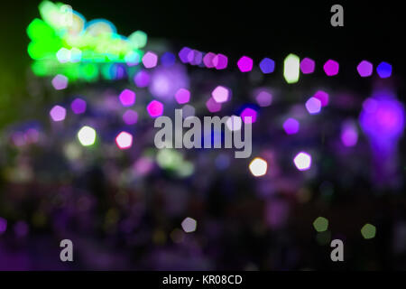 Abstrakt Grün und Violett Nachtlichter Stockfoto