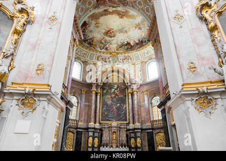 Im Inneren Kloster Ettal (Kloster Ettal), ein Kloster der Benediktiner in Ettal, Bayern, Deutschland Stockfoto