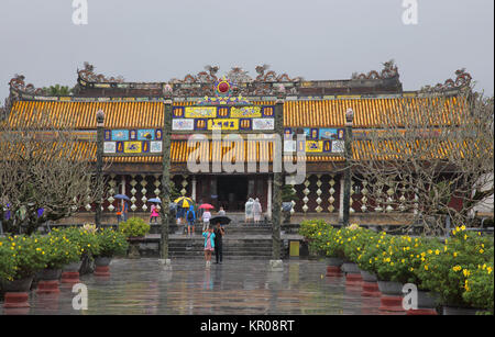 Die Kaiserstadt Hue Citadel oder während eines tropischen Sturms hue Vietnam Stockfoto