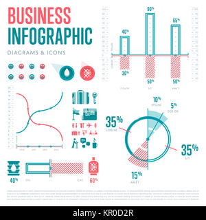 Infografik-Elemente. Vektor-Illustration Stockfoto