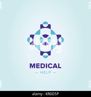 Medic Kreuz Logo Vorlage. Stockfoto