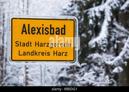 Ortseingang Alexisbad Landkreis Harz Stockfoto
