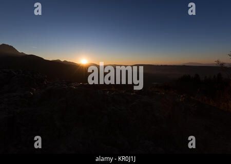 Sonnenuntergang über der Tatra, Zakopane, Polen Stockfoto