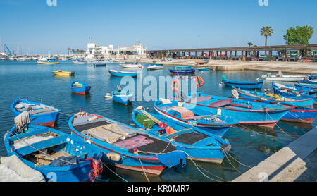 Angedockten Boote in Bari, Apulien, Süditalien. Stockfoto