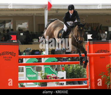 WELLINGTON, FL - 26. Januar: Jessica Springsteen l participtaes in der FTI Winter Equestrian Festival im Palm Beach International Equestrian Center am 26. Januar 2014 in Wellington, Florida Personen: Jessica Springsteen Stockfoto