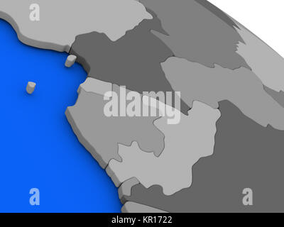 Kamerun, Gabun und Kongo auf politische Erde Modell Stockfoto
