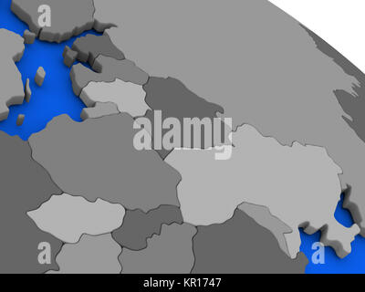 Ost Europa auf politische Erde Modell Stockfoto