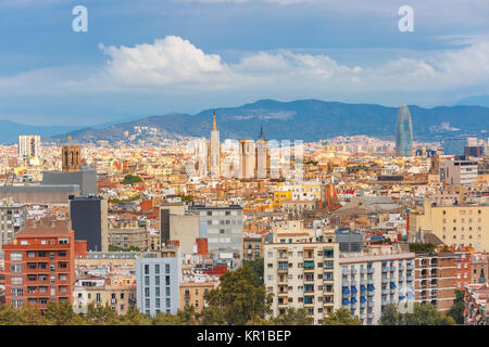 Luftaufnahme von Barcelona, Katalonien, Spanien Stockfoto