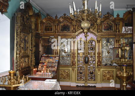 Innenraum der Kirche in Kasan Gorokhovets, Oblast Wladimir, Russland Stockfoto