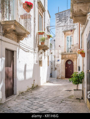 Morgen Sommer in Martina Franca in der Provinz Taranto, Apulien, Süditalien. Stockfoto