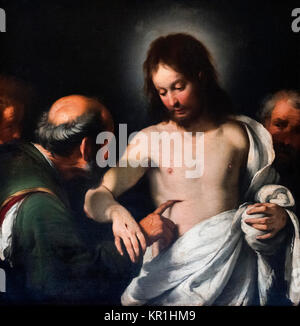 Ungläubigen Thomas. Die Ungläubigkeit des Hl. Thomas von Bernardo Strozzi (1582-1644), c1620 Stockfoto
