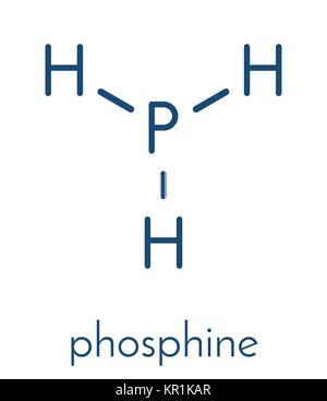 Phosphin (Phosphane, PH3) Molekül. Als Reagenzien in der Chemie und als
