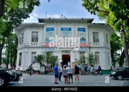 Lotos Wasser Puppentheater, Le Thai, Hanoi, Vietnam, Lotus Wasserpuppentheater Stockfoto