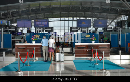 Checkin, International Airport, Noi bucht, Hanoi, Vietnam, vom Internationalen Flughafen Noi Bai Stockfoto