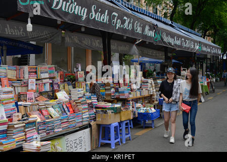 Buchstrasse, Nguyen Van Binh, Ho Chi Minh City, Vietnam, Nguyen Van Binh, Ho-Chi-Minh-Stadt Stockfoto