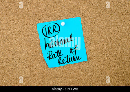 Business Acronym IRR Internal Rate Of Return Stockfoto