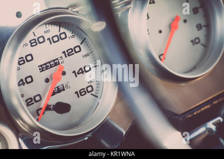 Retro-Armaturenbrett Stockfoto