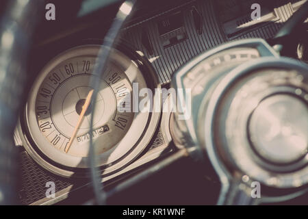 Retro-Armaturenbrett Stockfoto