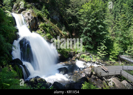 Große Kaskade von triberg Wasserfällen in triberg im Schwarzwald Stockfoto