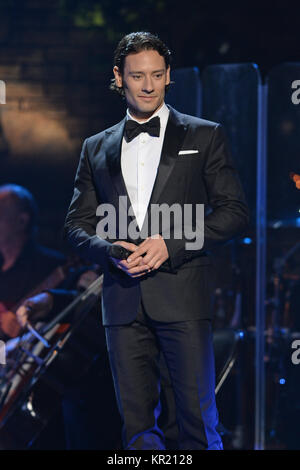 MIAMI BEACH, FL - Mai 08: David Miller, Sebastien Izambard, Urs Bühler und Carlos Marin von Il Divo at Fillmore Miami Beach am 8. Mai, 2014 in Miami Beach, Florida, Leute: Urs Bühler Stockfoto