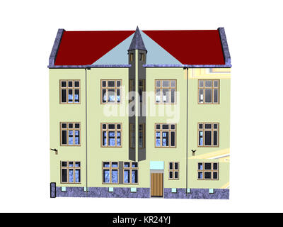 Optionale Mehrfamilienhaus in der großen Stadt Stockfoto