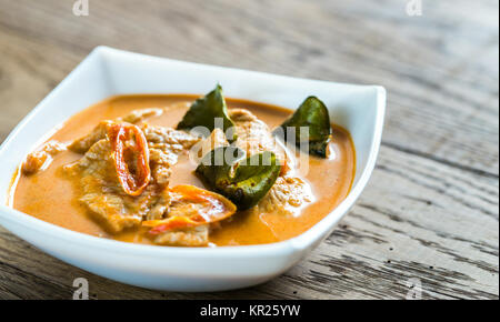 Thailändische Panang Schweinefleisch curry Stockfoto